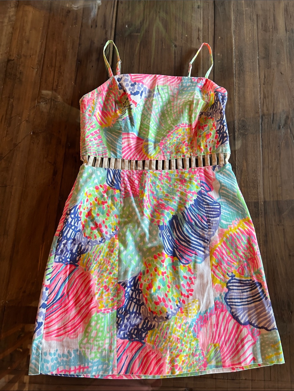 Lilly Pulitzer Multicolor Spaghetti-Strap Sundress with Cutout Waist